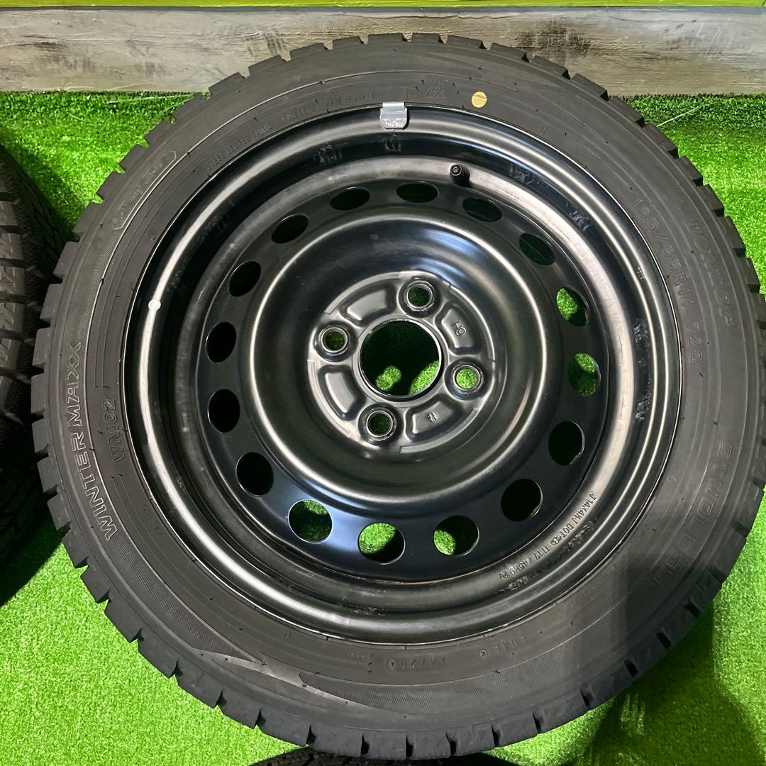 ゆずぴまま ① 2本 165/55R14 深溝スタッドレスセット！