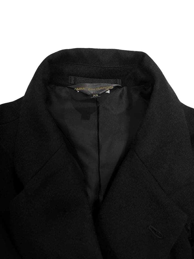 AD2013 コムデギャルソン 立体リボン装飾 ウール ロングコート