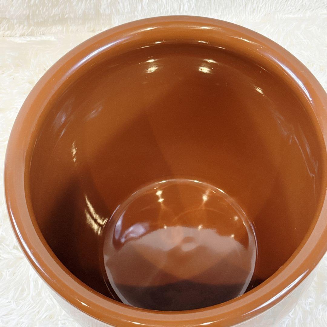 【美品】常滑焼 久松窯 　丸壺 蓋付き 10号