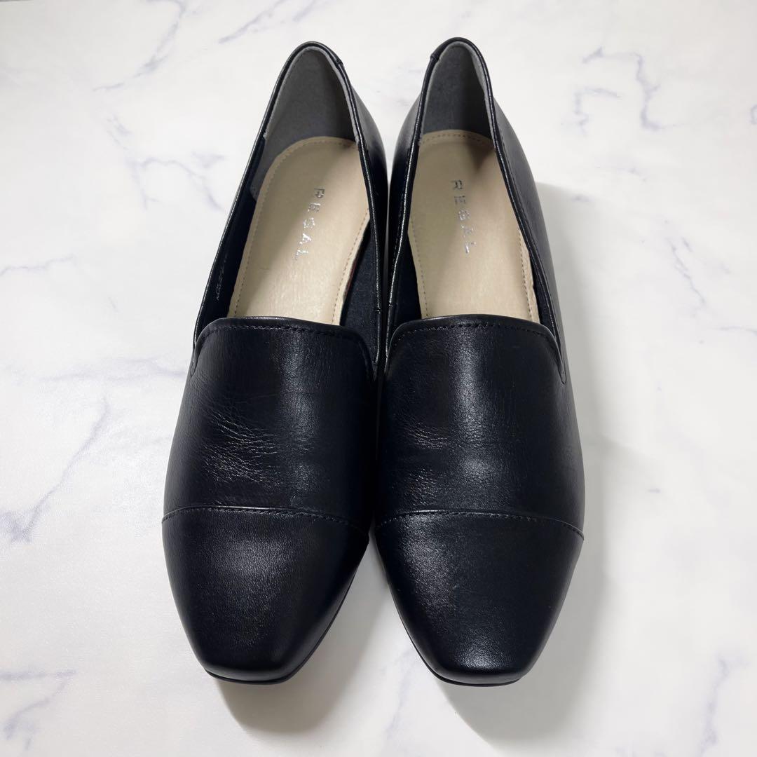 【未使用級】リーガル F25M スリッポン フラットシューズ レザー 24cm黒