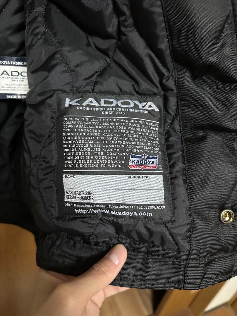 KADOYA K'S PRODUCT ブラックジャケット Mサイズ
