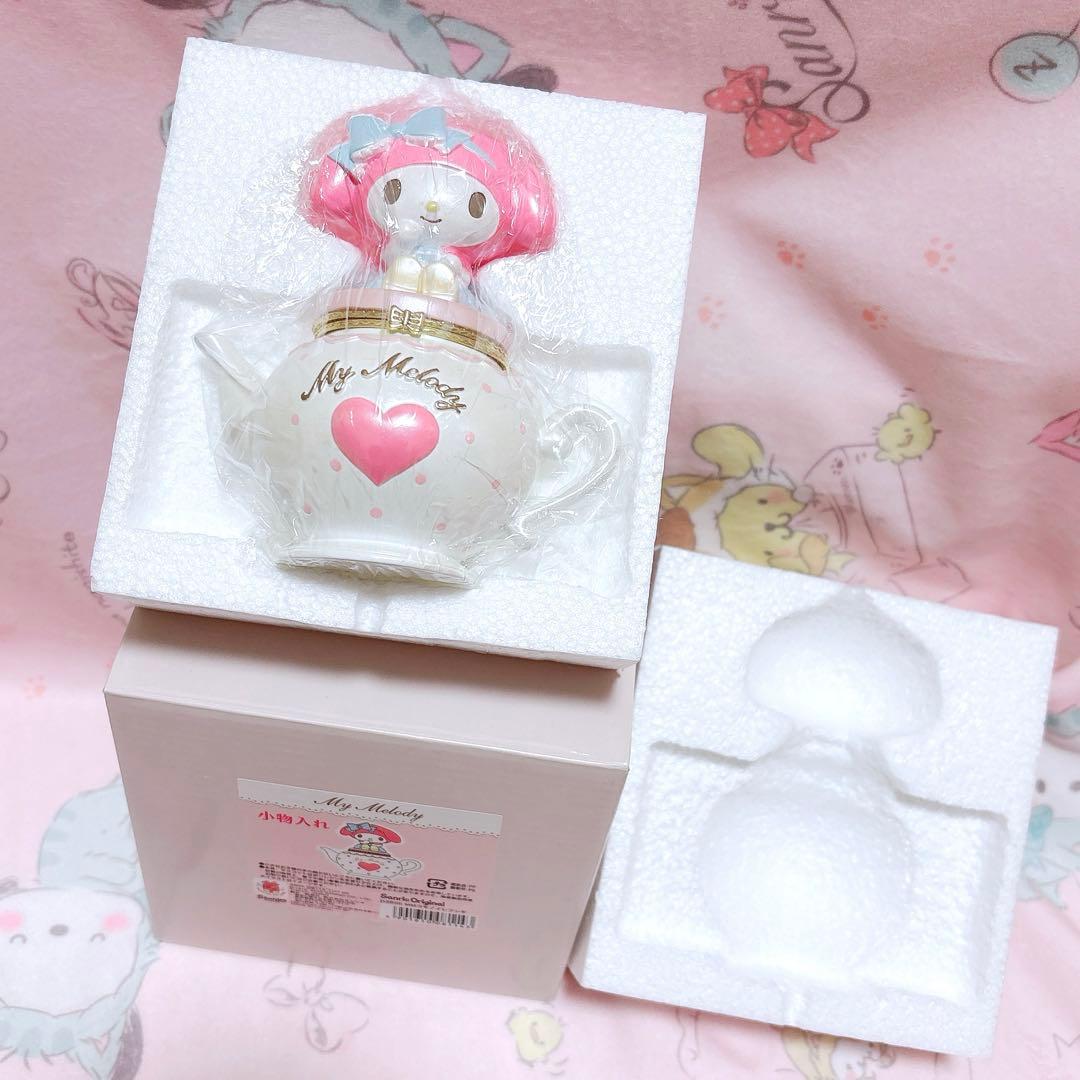 マイメロディ 不思議の森シリーズ ティーポット形 小物入れ 陶器 激レア