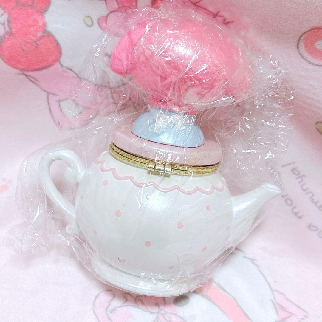 マイメロディ 不思議の森シリーズ ティーポット形 小物入れ 陶器 激レア