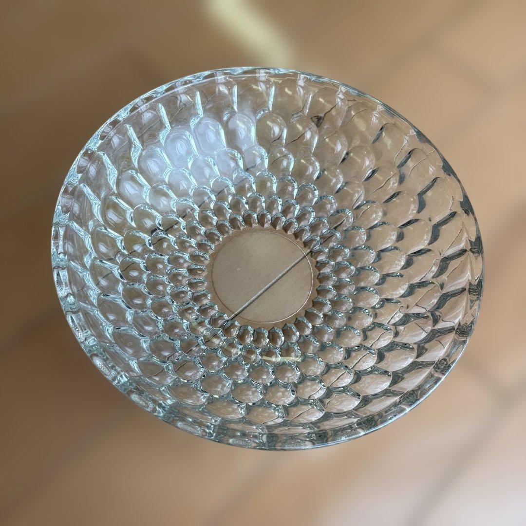 ガラス製テクスチャー　中皿　ボウル皿