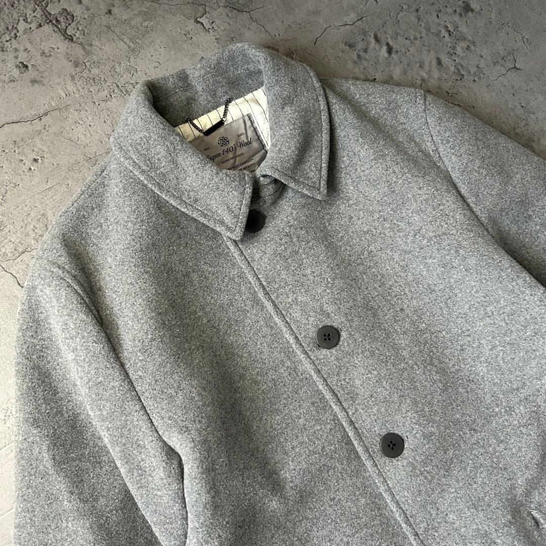 極美品 NANO UNIVERSE SUPER140 メルトンチェスター コート