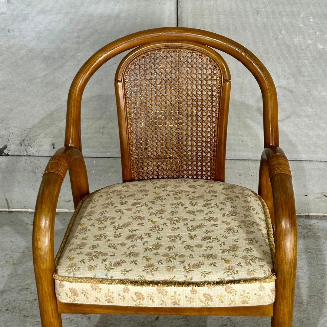 ✿昭和浪漫✿カリモク ラタンバック アームチェア パーソナルチェア