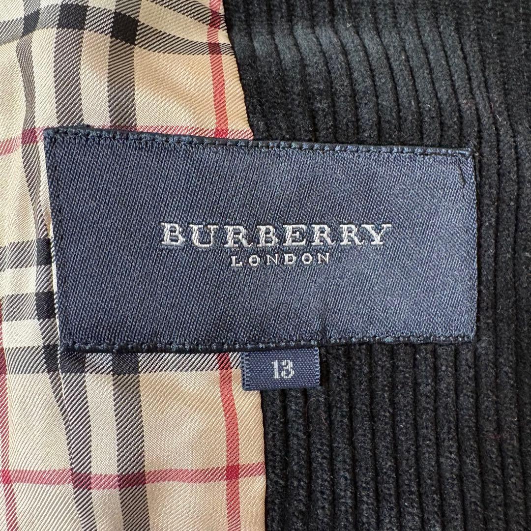 バーバリーロンドン コーデュロイ ジャケット ノバチェック 黒 大きいサイズ