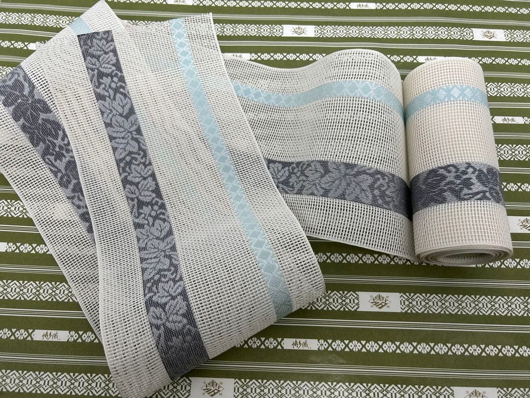 訳あり商品 新品未使用品 博多織 浴衣 着物 正絹 半幅帯 紗 四寸ゆかた帯