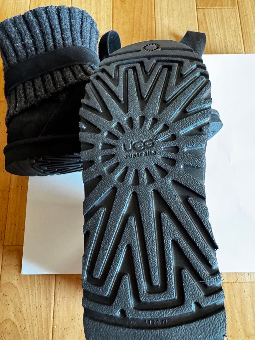 KantaUGG サイズ8黒 スエード ムートンブーツ24.5センチ前後