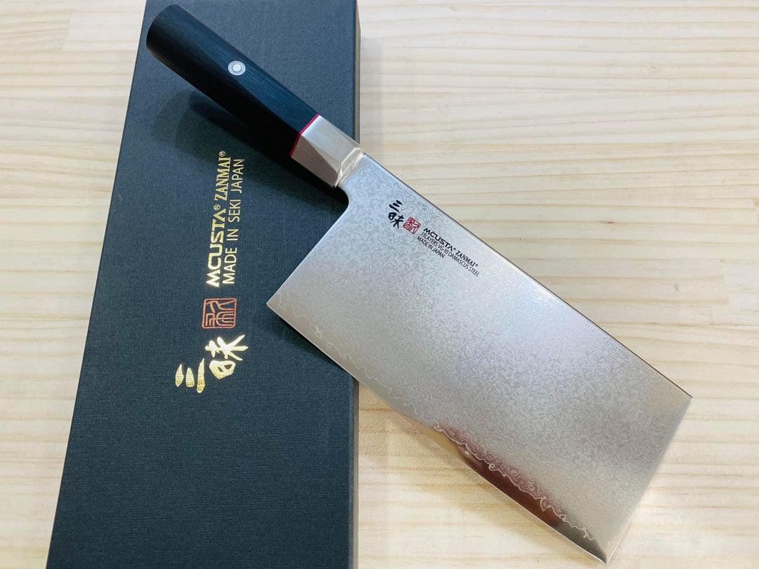 三昧MCUSTA ZANMAI　別誂　中華包丁　VG10ダマスカス　18cm