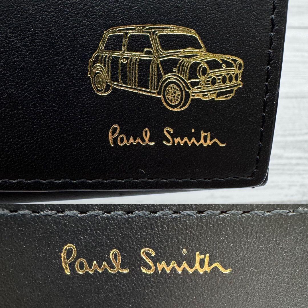 【美品】PaulSmith　名刺入れ　カードケース　レザー　ブラック　車