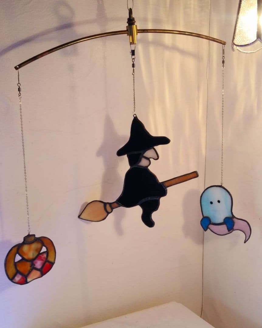 ステンドグラス　ハロウィンモチーフのモビール(各種)