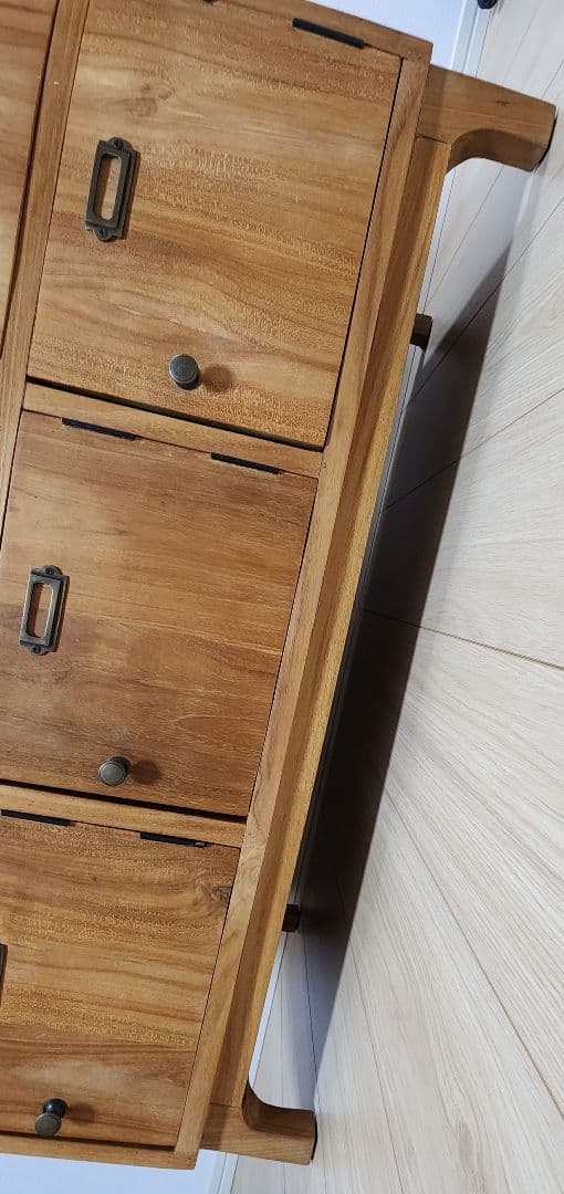 チークロッカーＮA　無垢　収納　家具　棚　シェルフ　バリューインテリア　美中古品