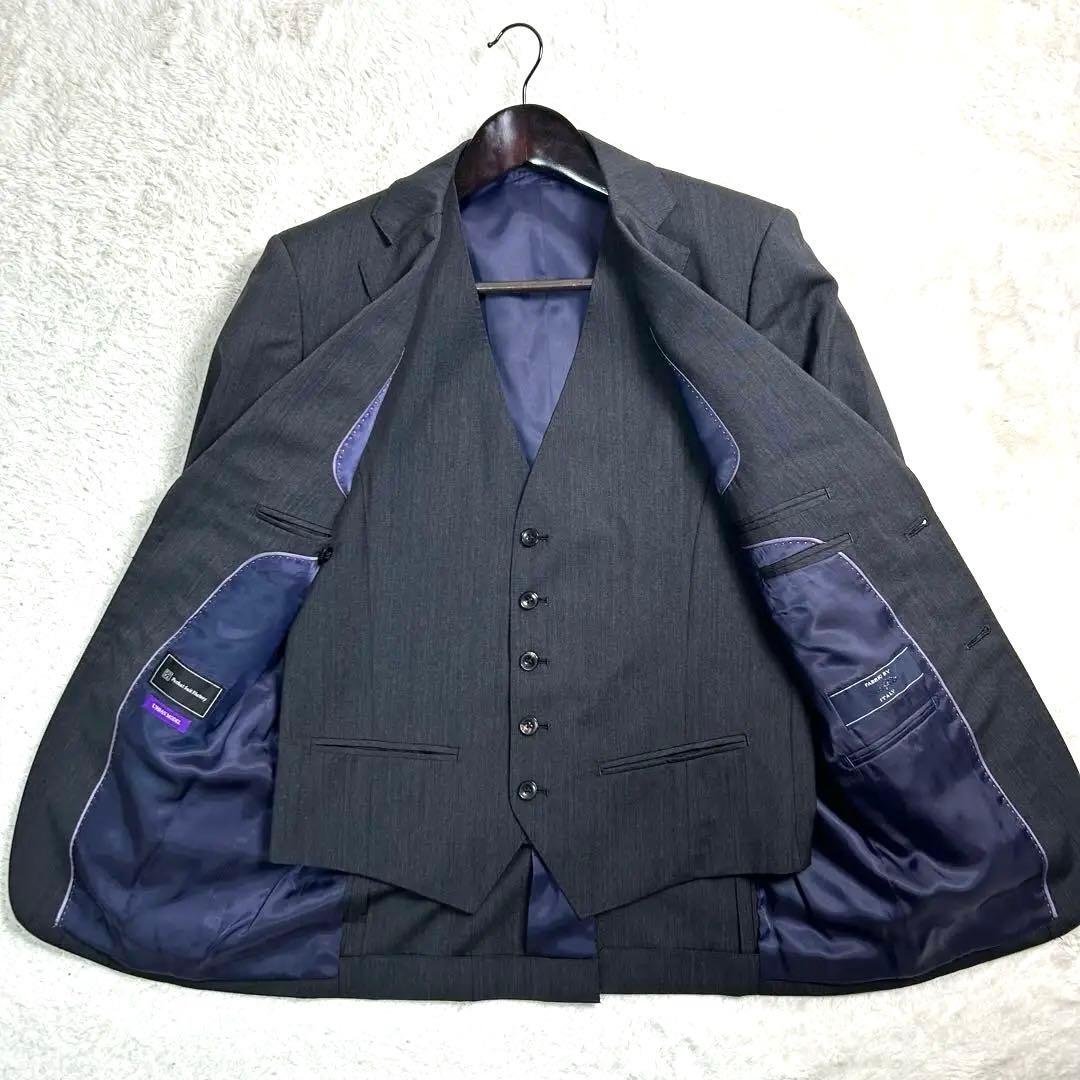 3ピース✨パーフェクトスーツファクトリー　イタリア生地　セットアップ　スーツ