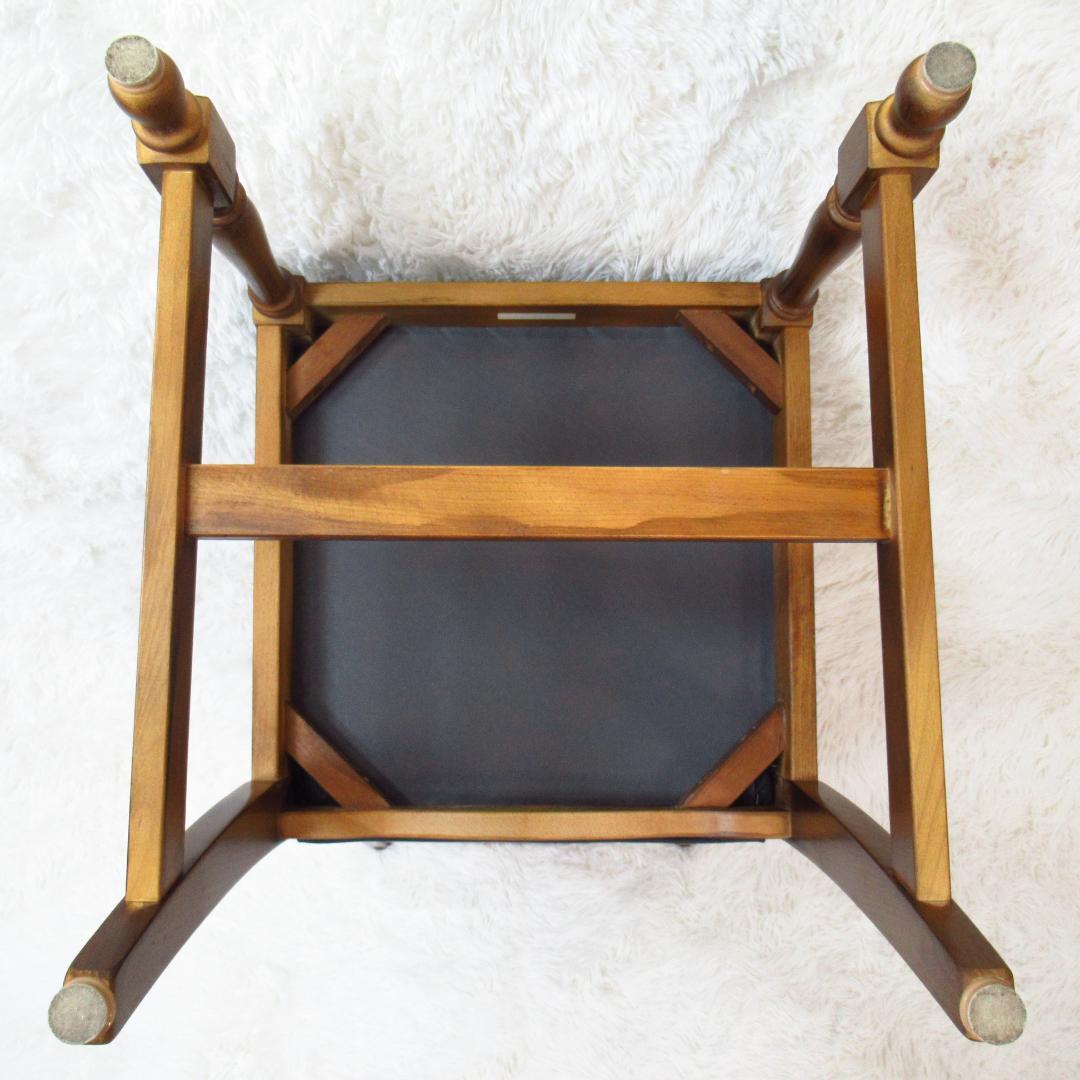 karimoku カリモク家具 ダイニングチェア ヴィンテージ ダークグリーン①