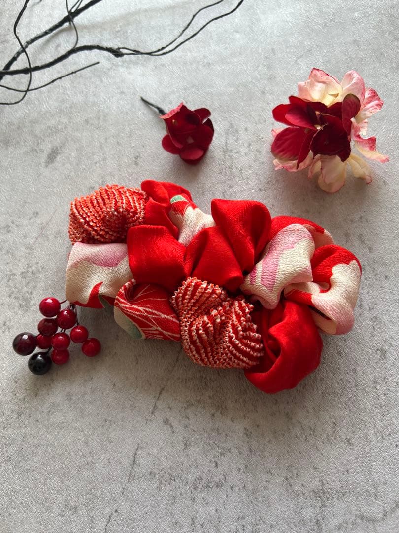 N*u様 七五三　七五三髪飾り　ヘッドドレス　着物髪飾り　リメイク髪飾り　024