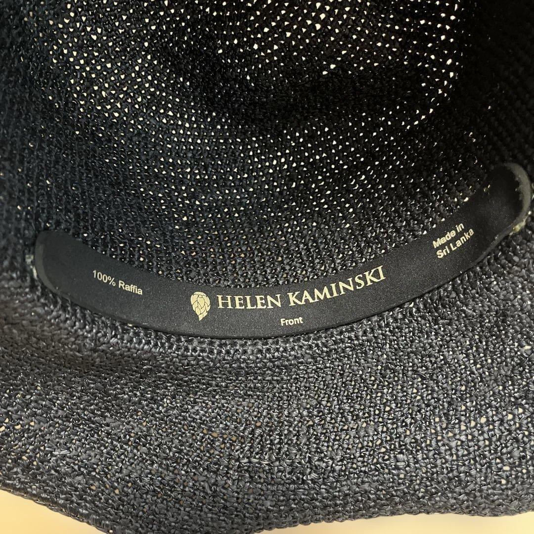 ヘレンカミンスキー　ラフィア帽子　ブラック