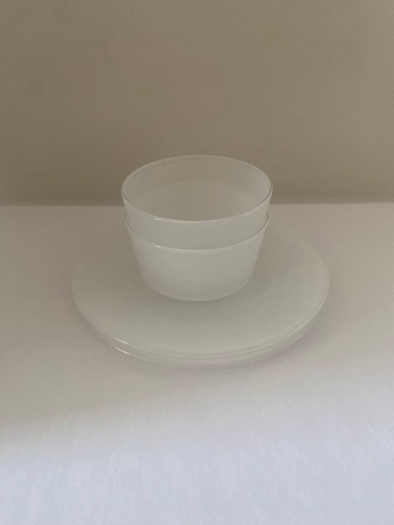 辻和美　乳白色　プレート 2点セット