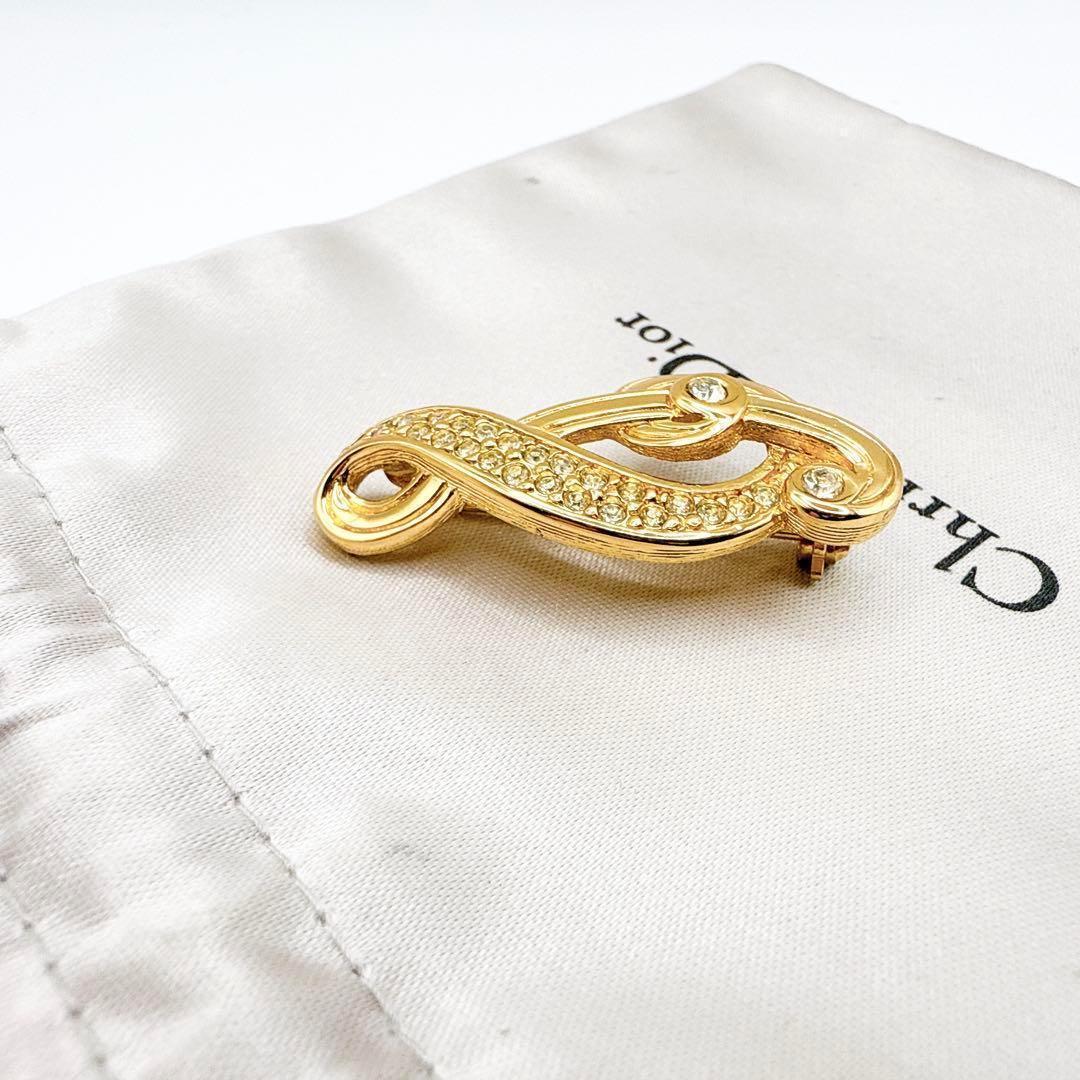 2596-4 極美品✨Dior　ブローチ　CD　ロゴ　希少　刻印