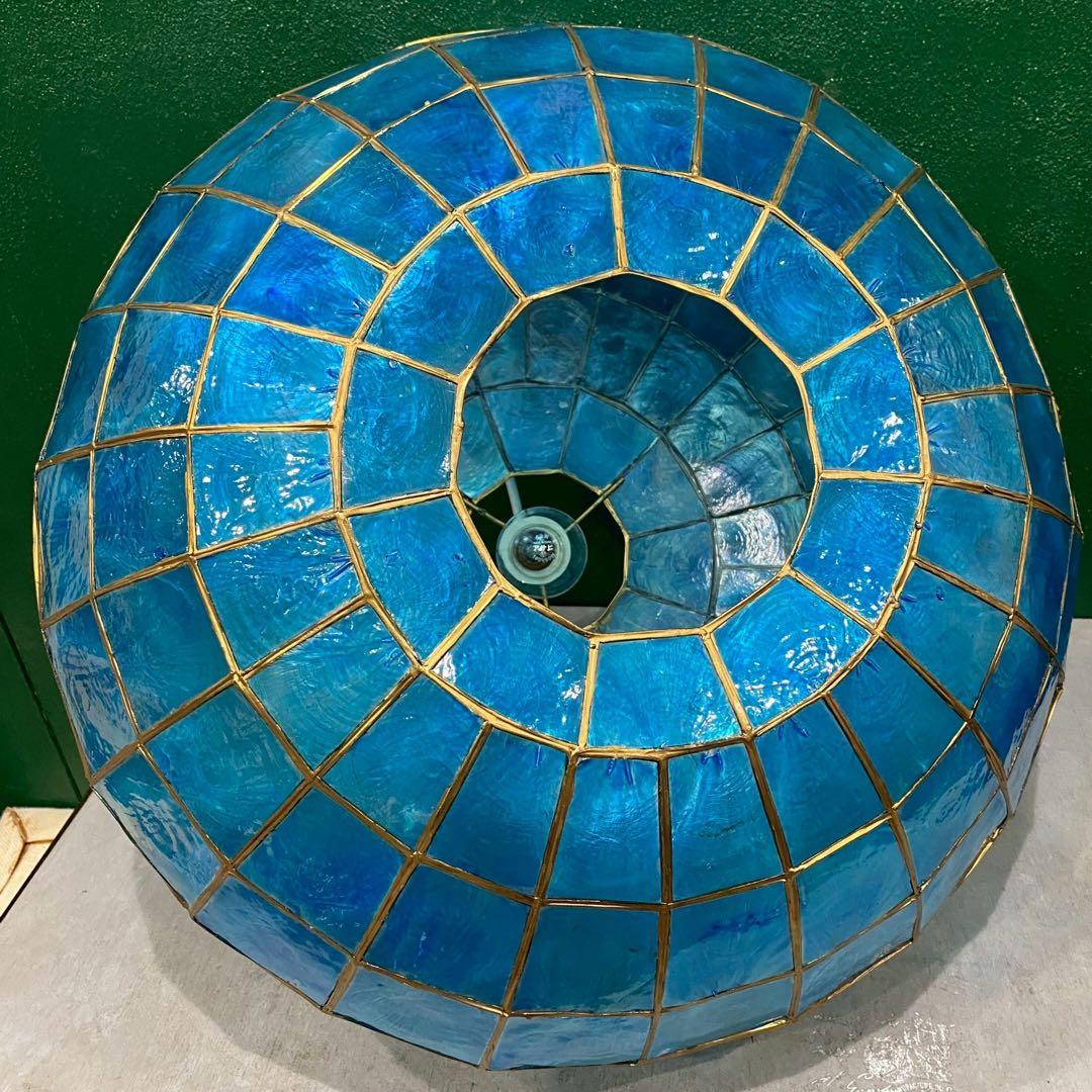 カピスシェル ペンダントライト アジアン モロカン ブルー インテリア照明