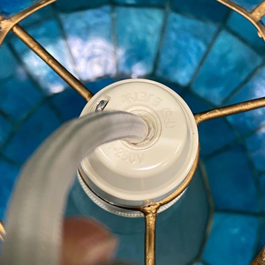 カピスシェル ペンダントライト アジアン モロカン ブルー インテリア照明