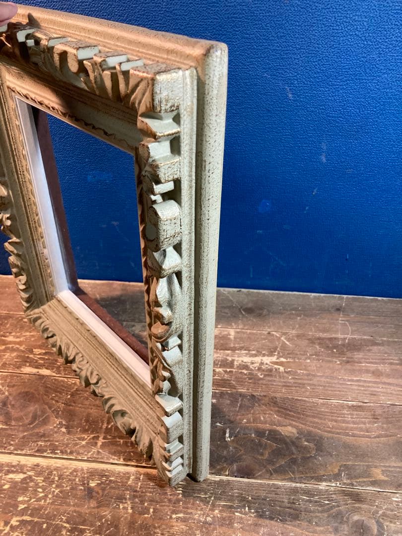 h 額縁　壁掛けインテリア　ヴィンテージ　アンティーク調　木製　ヨーロピアン風