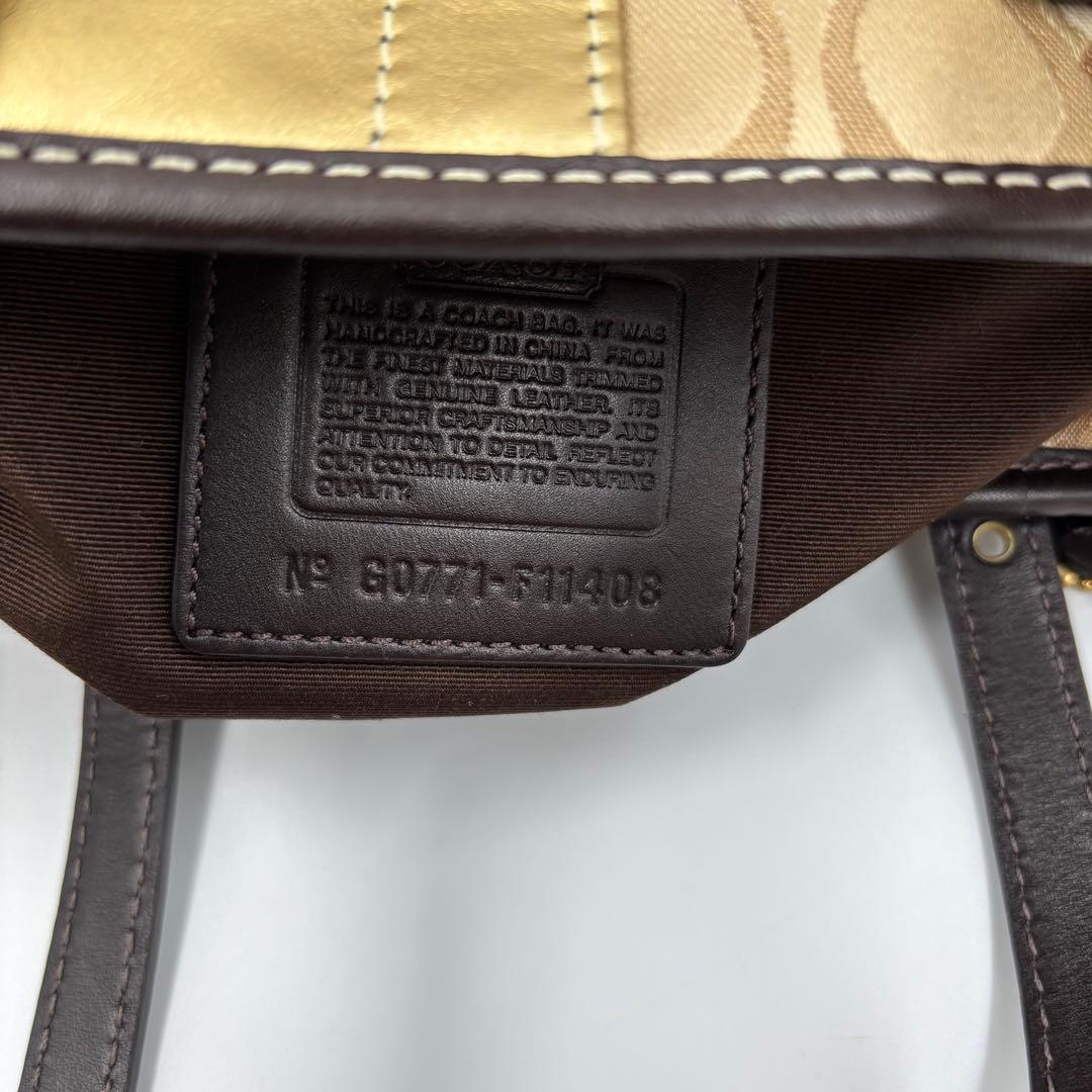 美品COACH コーチ パッチワーク ショルダートートバッグ F 11408