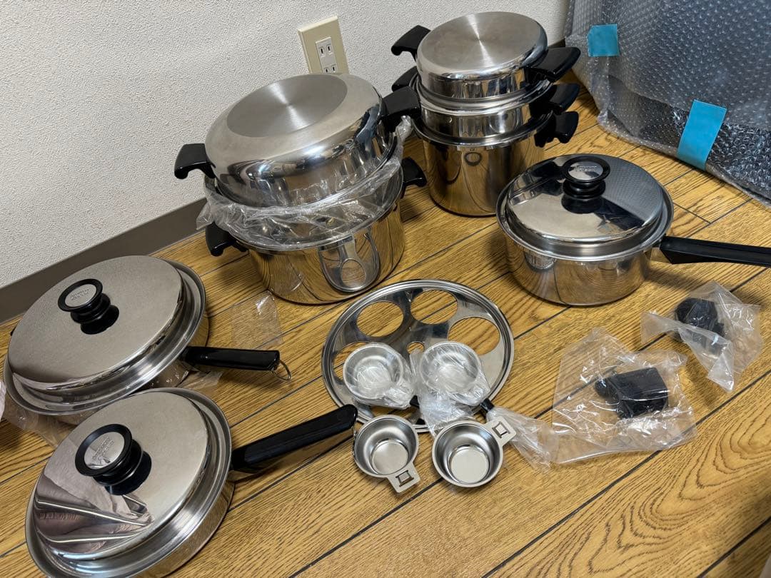 13点セット 21p アムウェイクイーン ステンレス 鍋 AMWAY QUEEN