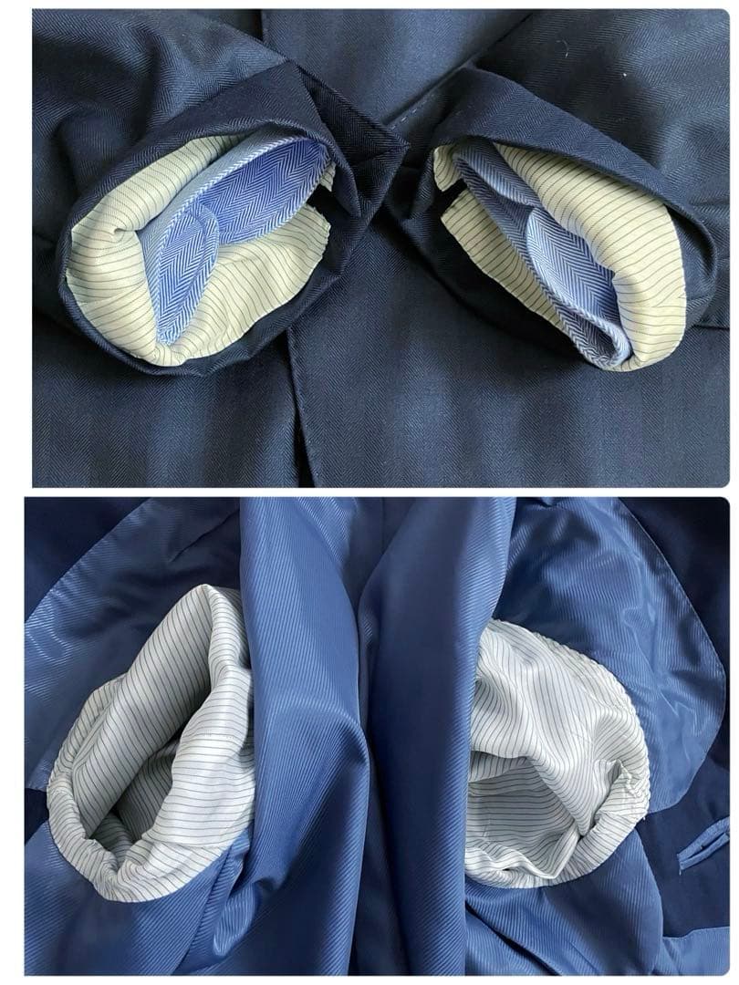 最高級生地 ドーメル ✨3ピース　ワイルドライフテイラー　オーダースーツ 紺