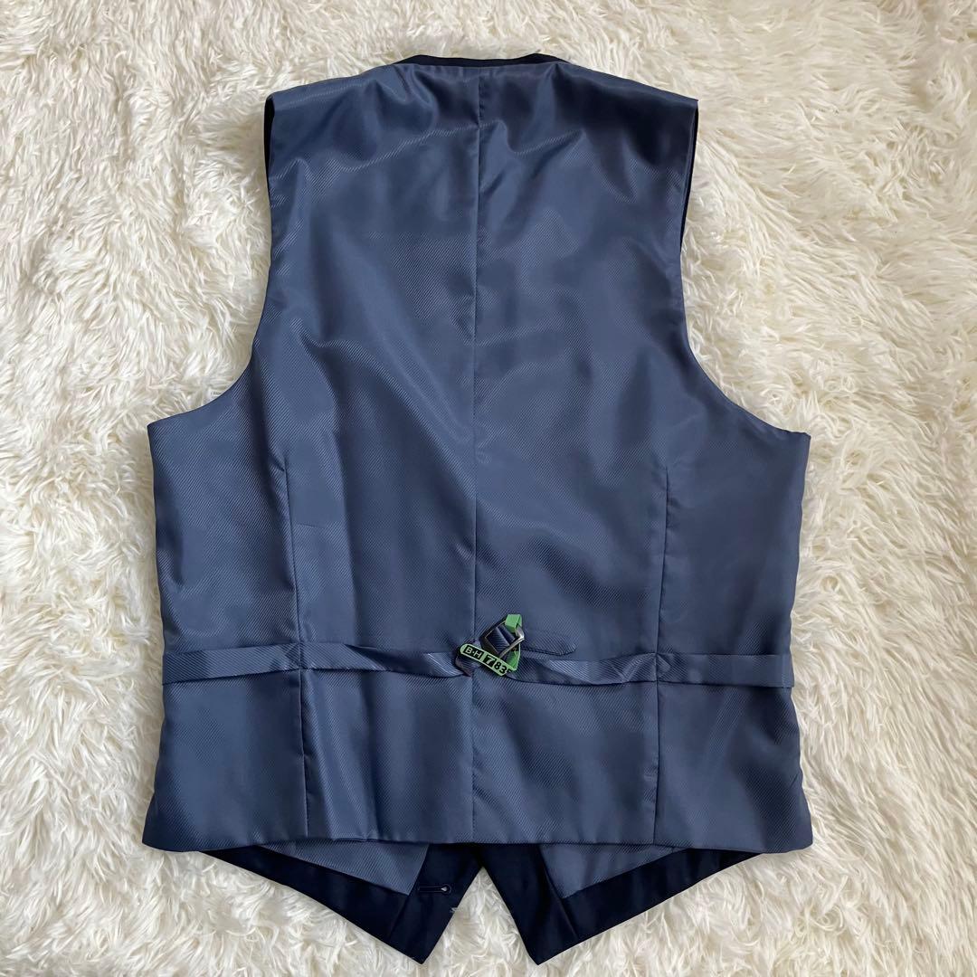 最高級生地 ドーメル ✨3ピース　ワイルドライフテイラー　オーダースーツ 紺