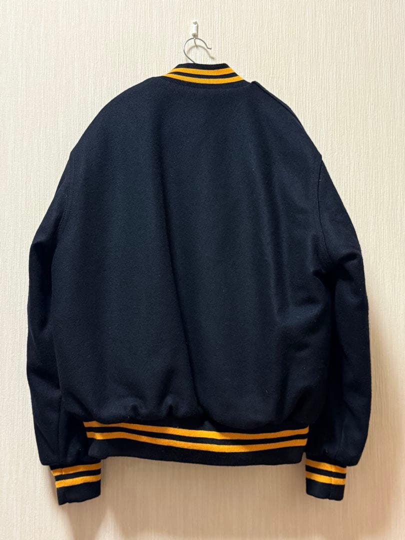 Holloway スタジャン Lサイズ ネイビー/イエロー