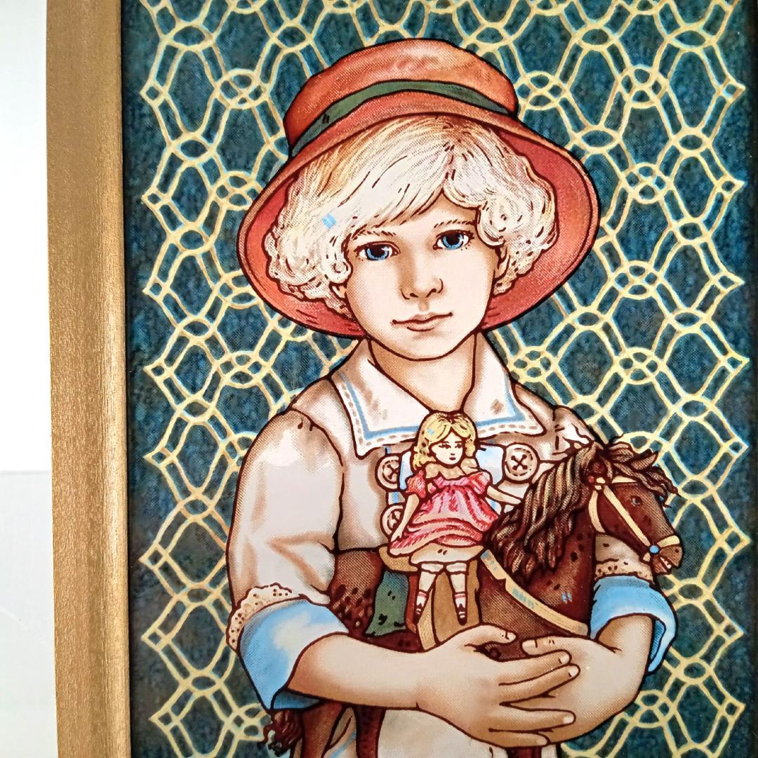 新品ジャン・ハガラ ステンドグラス 少女とお人形 ジョディ グラスマスターズ社