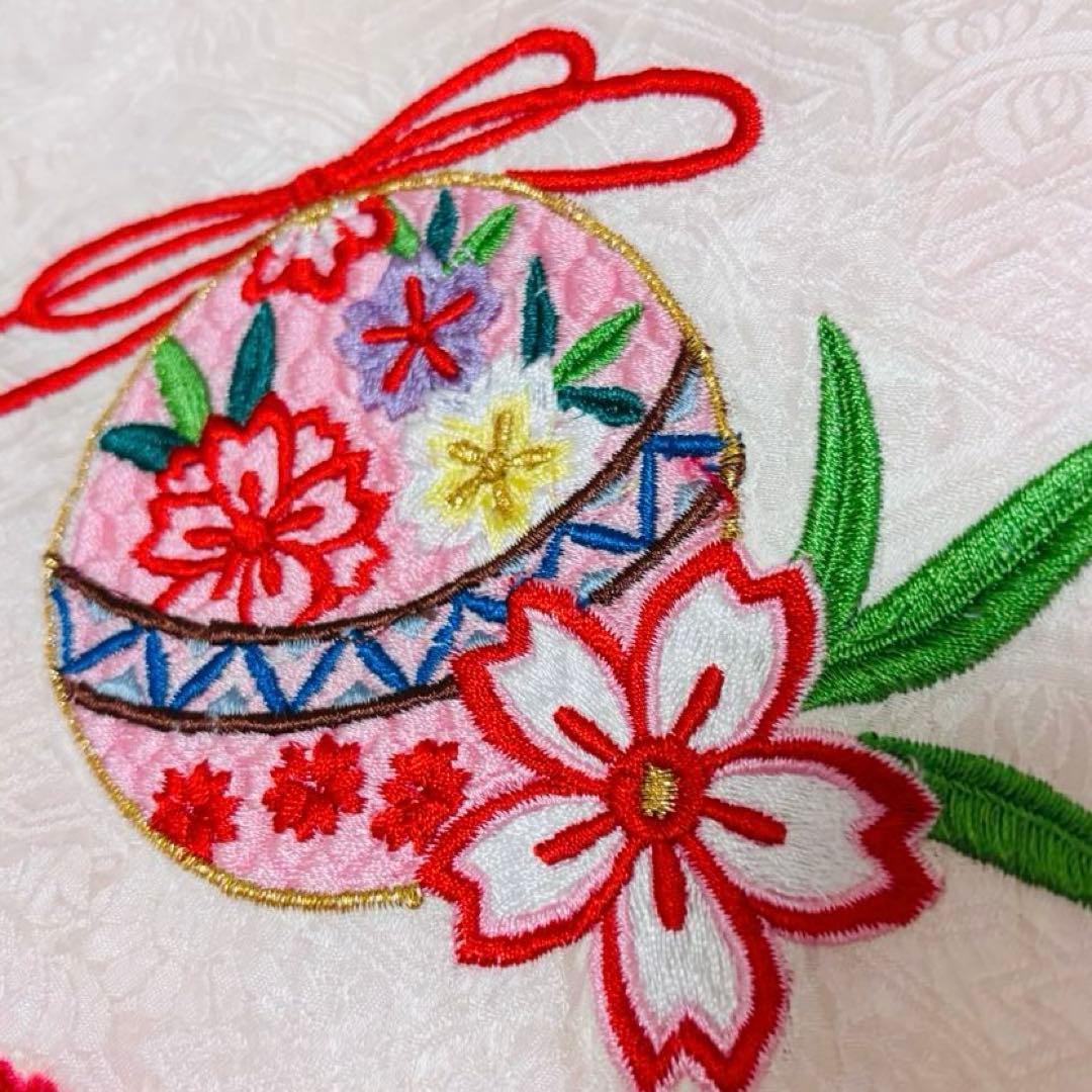 専用 【新品未使用】豪華総絞り 総刺繍 正絹 お宮参り 産着 長襦袢付 赤