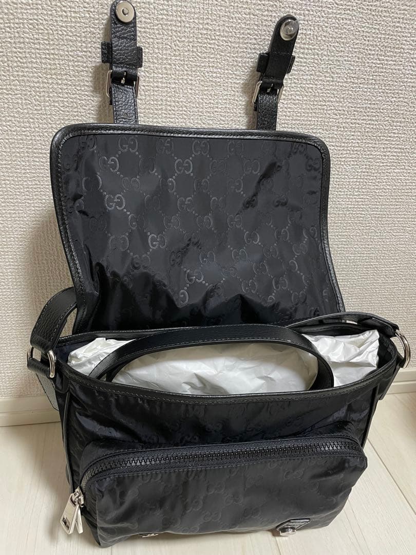 新品未使用品 GUCCI ナイロンロゴショルダーバッグ ユニセックス