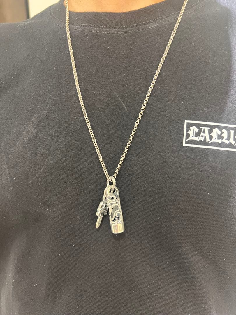 S925刻印有：重厚シルバーペンダントとしても使えるペン　SZB006