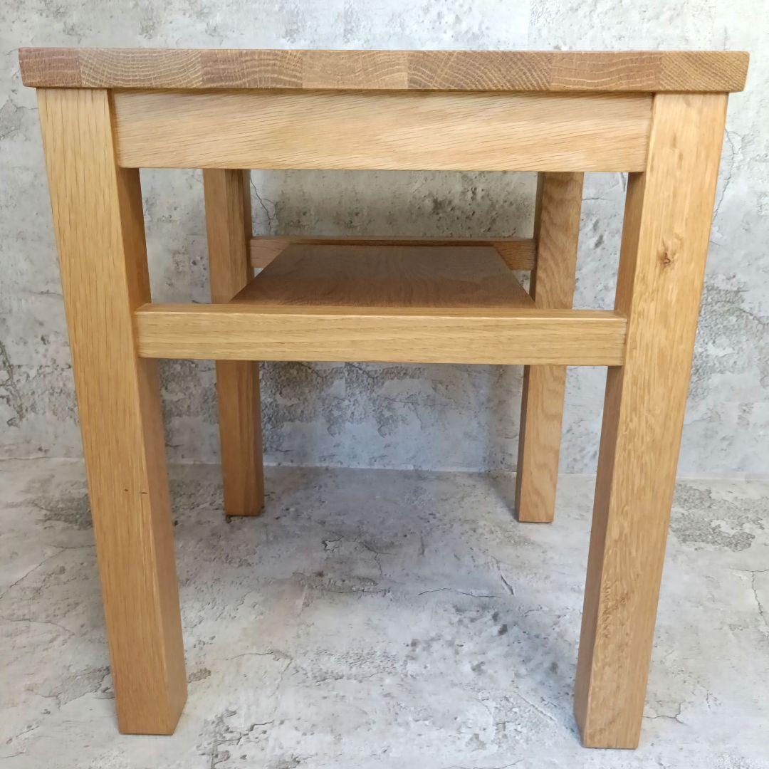 廃盤品　無印良品 オーク無垢材 サイドテーブル ベンチ