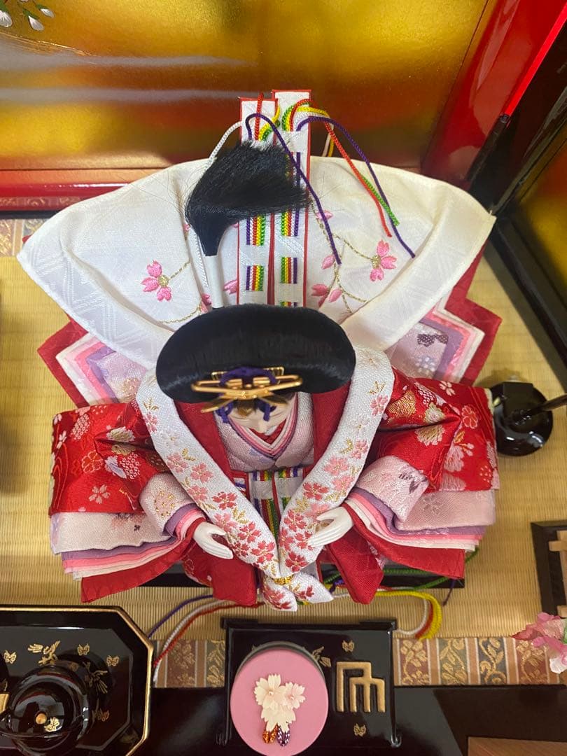 東京久月　雛人形　親王平飾り・間口約６３×奥行約３７×高さ約３２㎝
