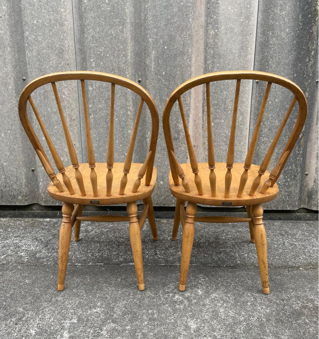 ビンテージ/飛騨家具/WINDS/太平/ウィンザーチェア/フープバックチェア/②