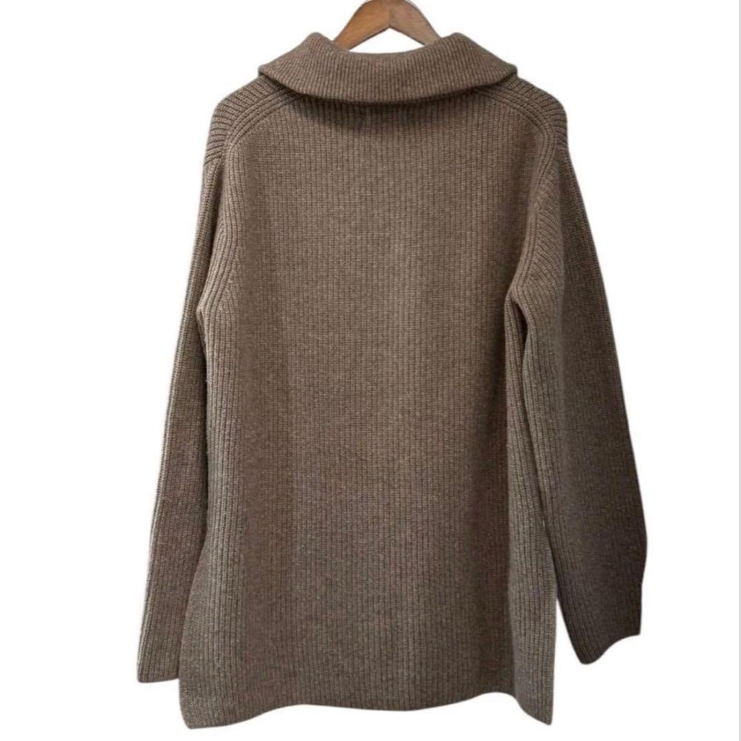 エイトン ATON ブラウン ハイネック セーター