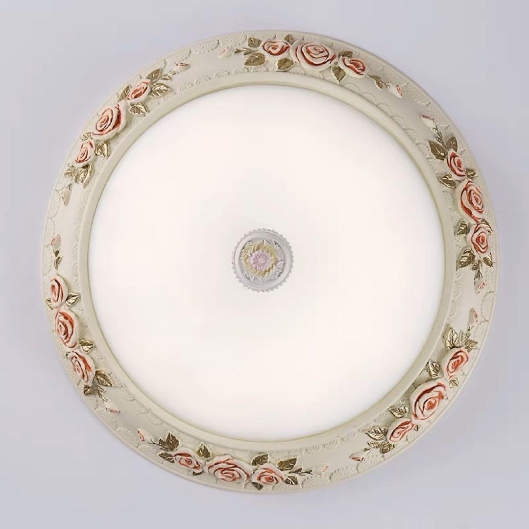 シャンデリア照明器具ペンダント 天井照明 電源直結タイプ 花柄薔薇