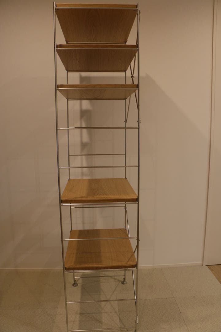無印　ステンレスユニットシェルフ　オーク材棚セット　大
