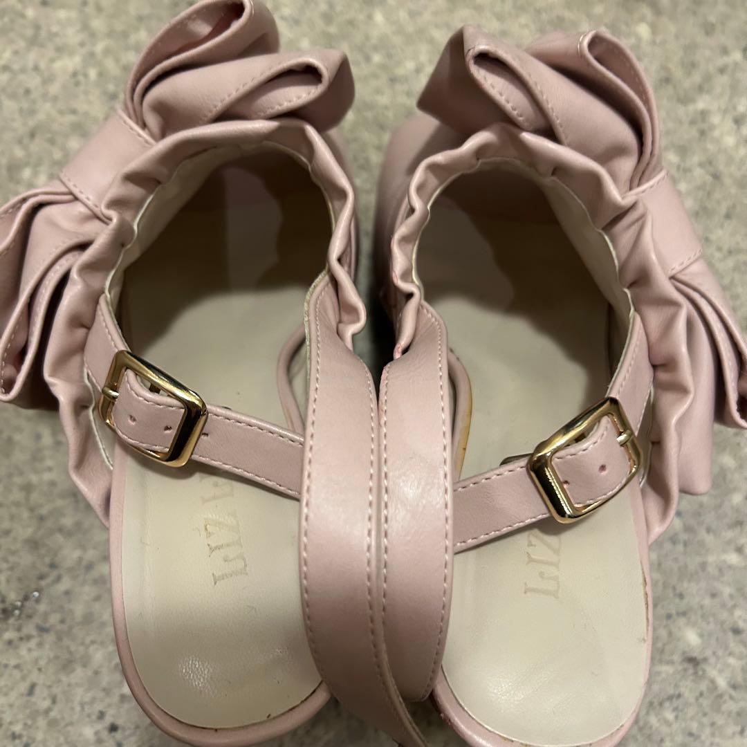 LIZ LISA 2WAYリボンサンダル 厚底 ピンク M