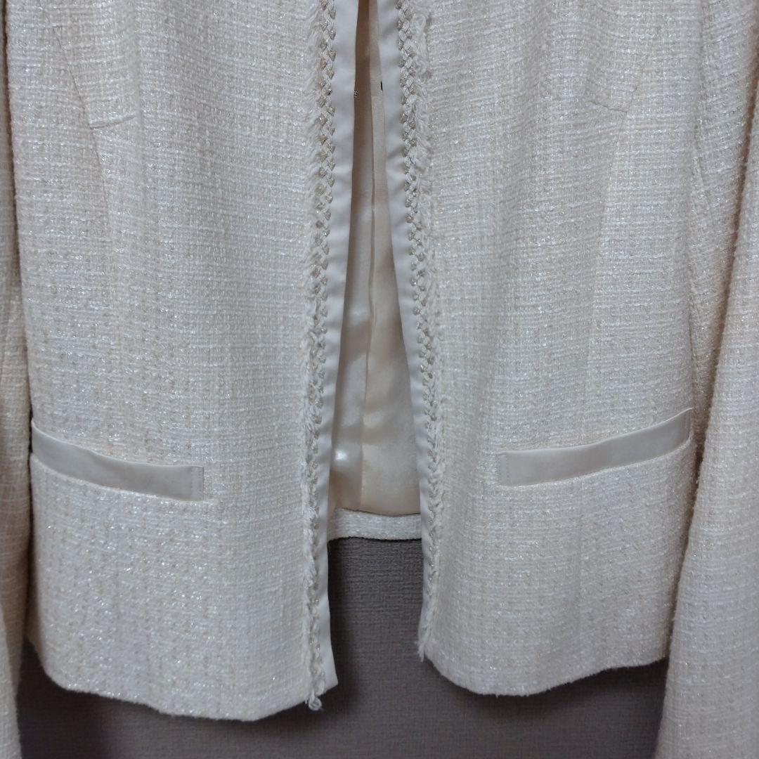 【りよ】UNTITLED　ノーカラーツイードジャケット42