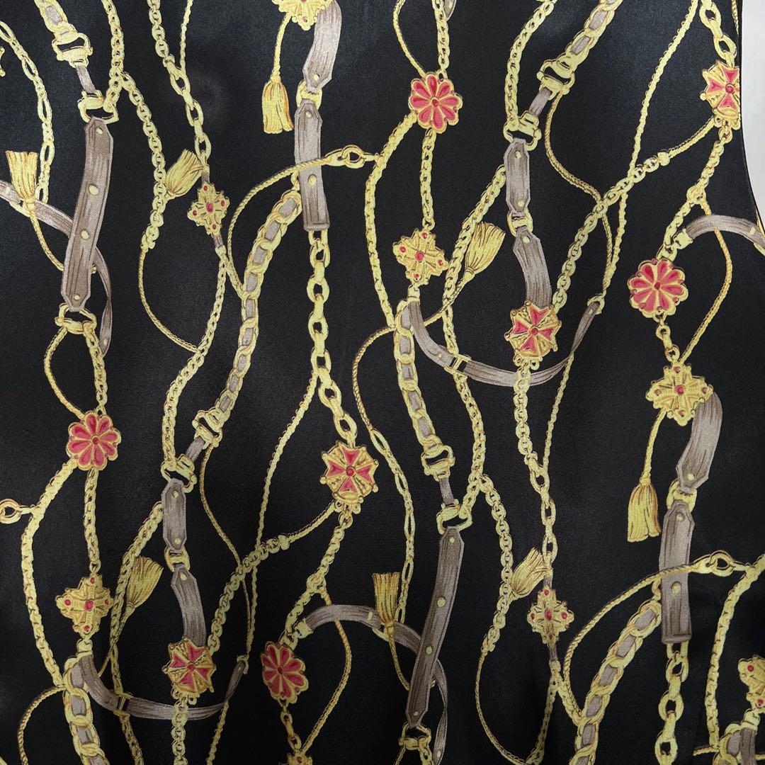 Yohji Yamamoto バックグラフィックデザイン ウールギャバ ジレ