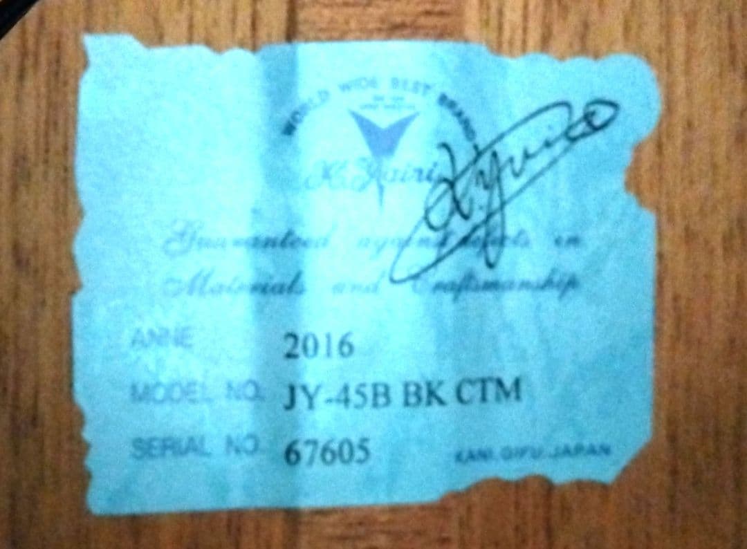 【tajohnさま専用】　 　ヤイリギター JY-45B/BK-CTM