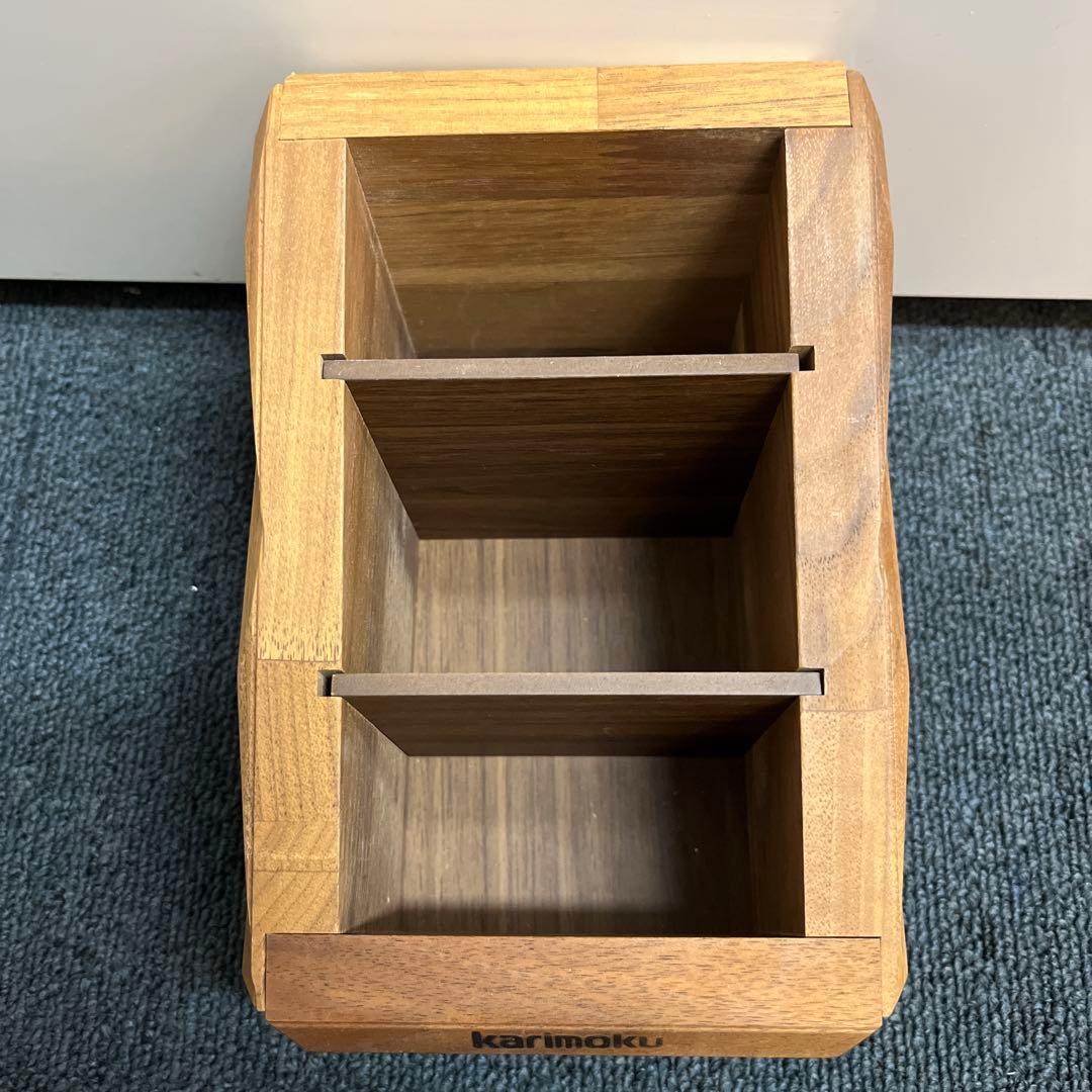 カリモク　リモコンスタンド　小物ケース　ウォールナット