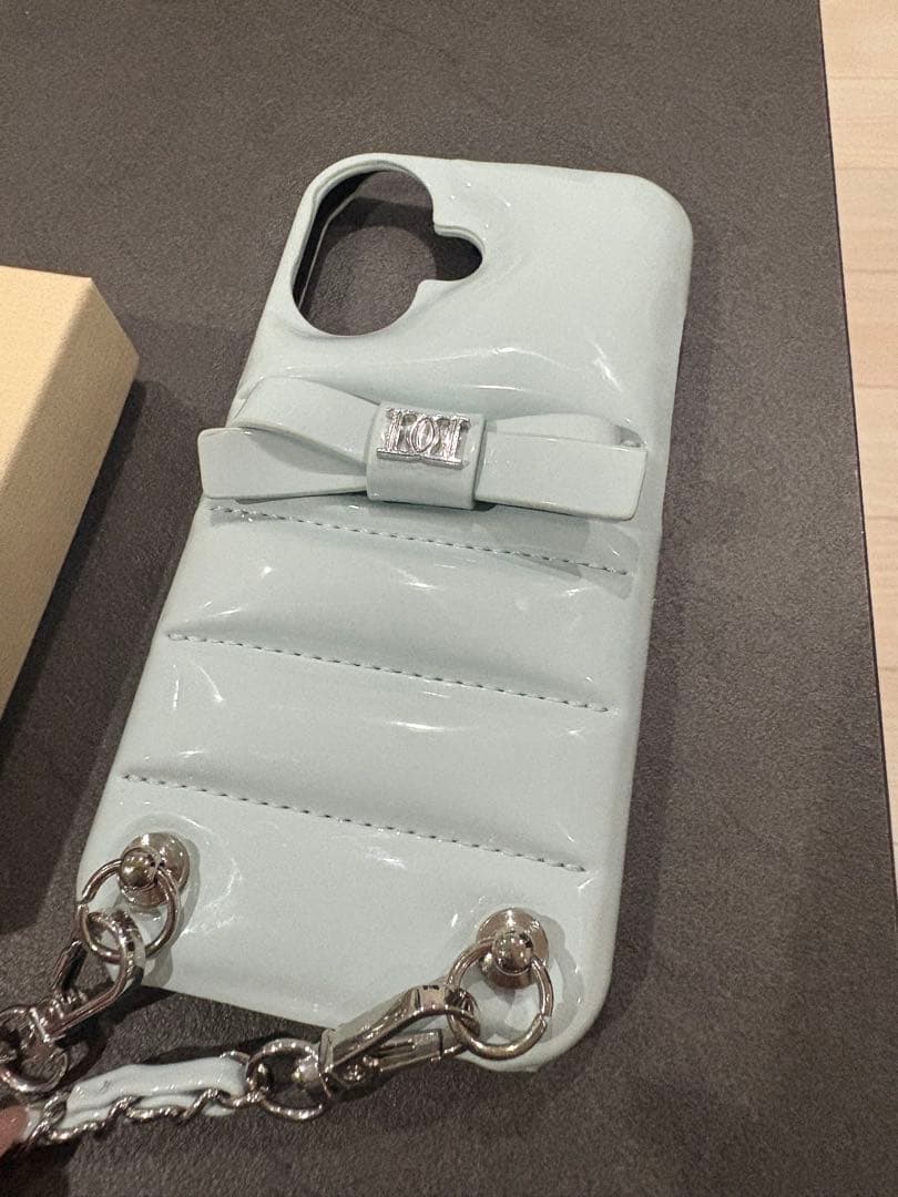 Dairich リボン付きiPhoneケースライトブルーiPhone16