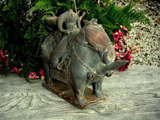 ♥中国　発掘　傭　馬　人物　注水　頭欠損　骨董品