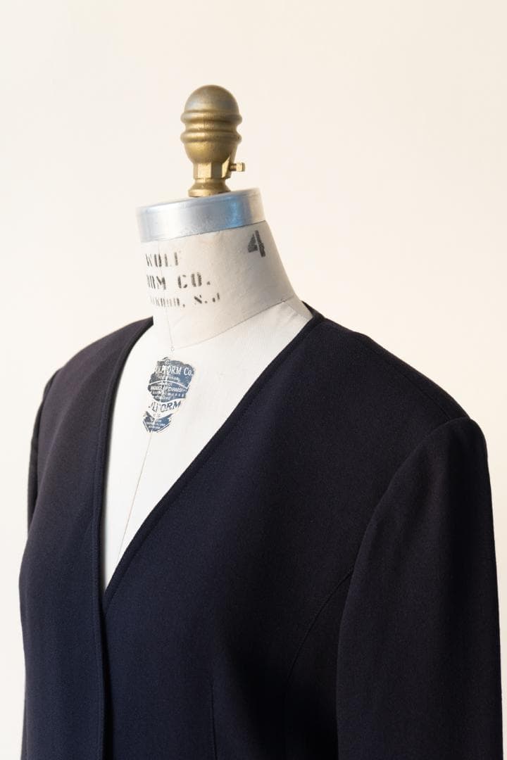 HERMES エルメス ノーカラー ジャケット