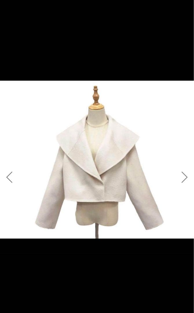 U-BIG REIMI ウールダブルフェイスショールカラーショートジャケット